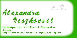 alexandra viszkocsil business card